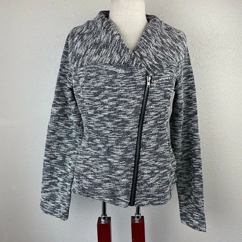 NWT Mystree Black and Gray Heathered Jacket Size S